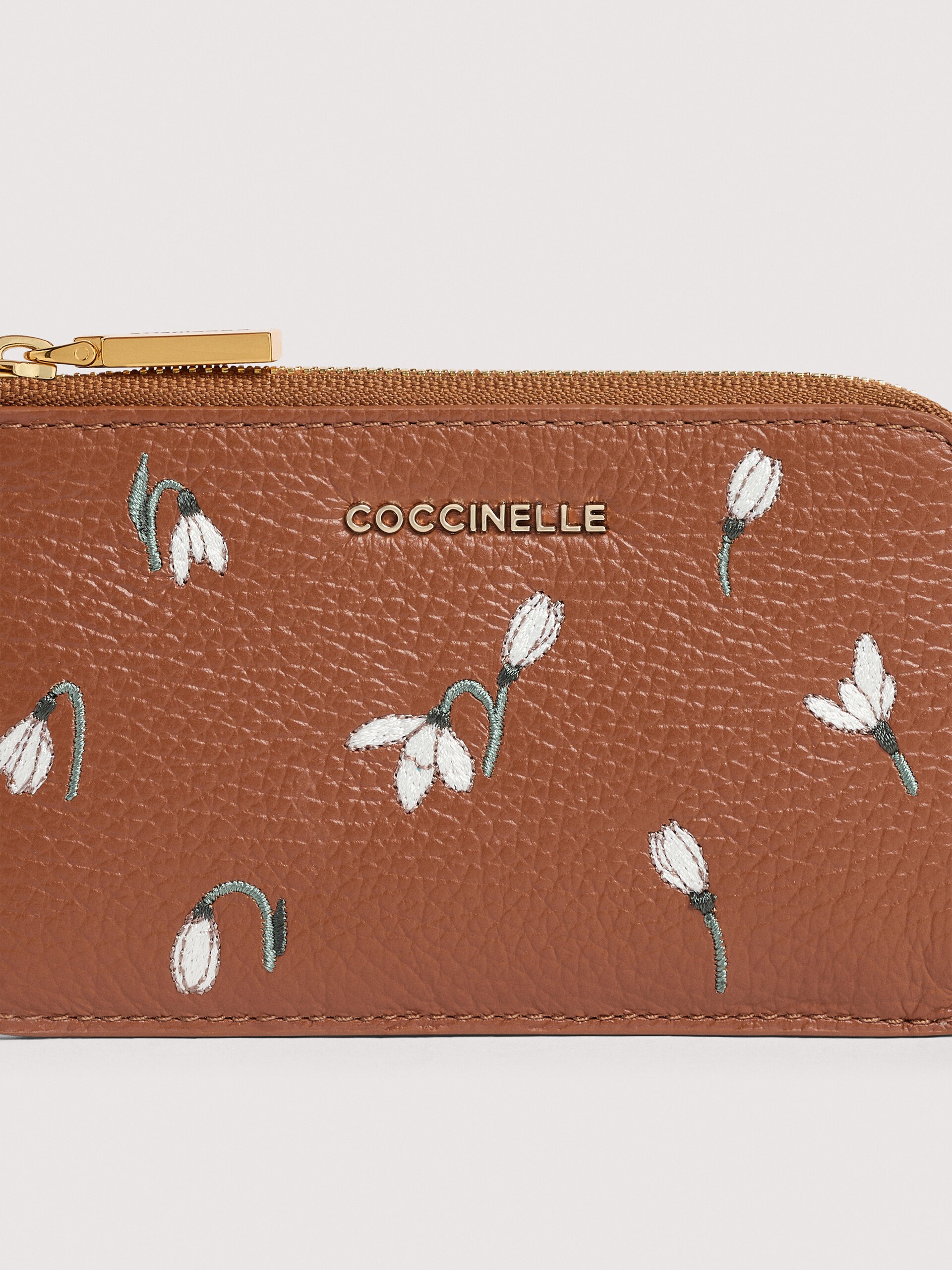 COCCINELLE METALLIC SNOWDROP EMBROID W11 COGNAC - immagine 3