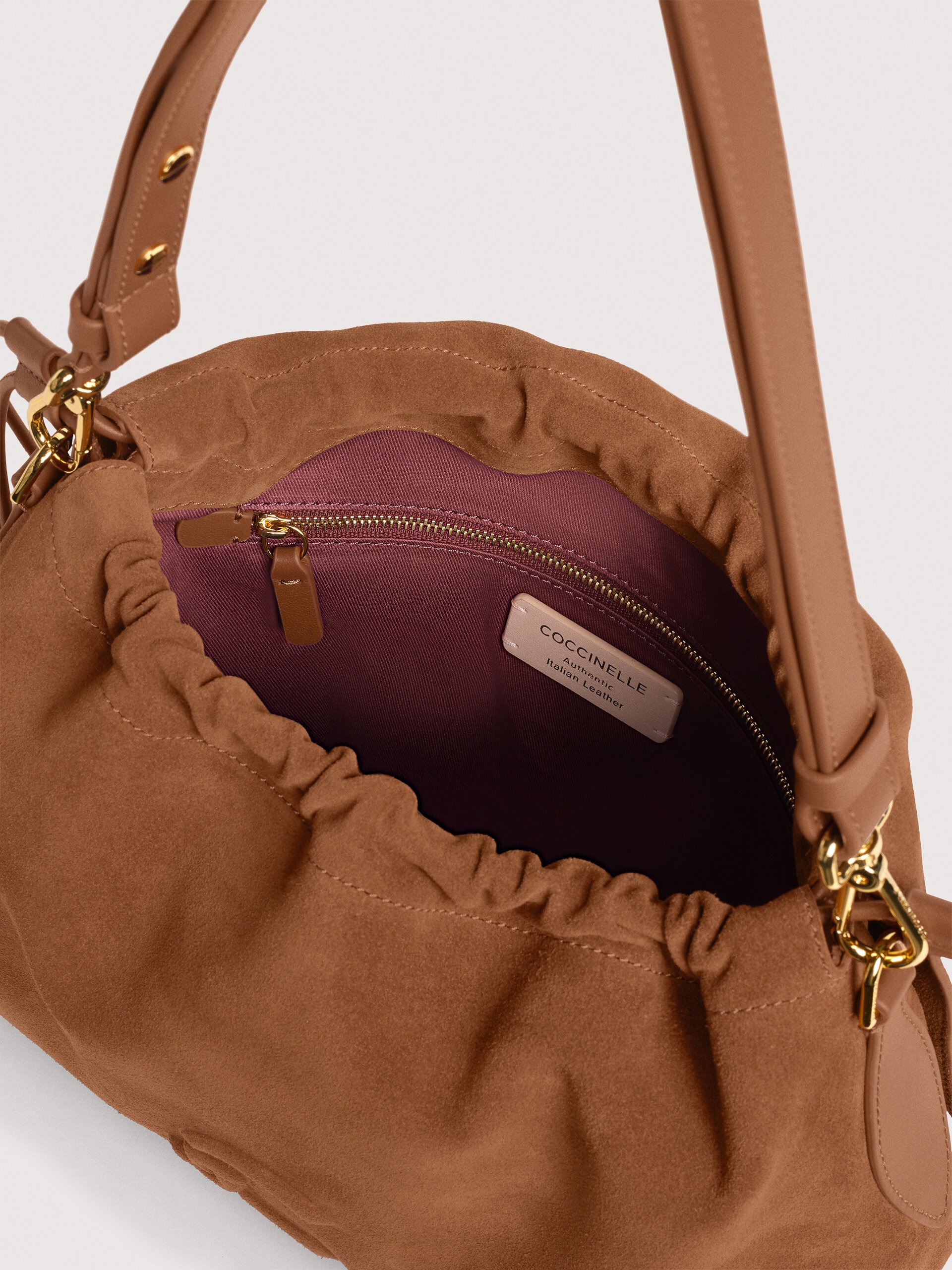 COCCINELLE LIDIA SUEDE BIM W11 COGNAC - immagine 3