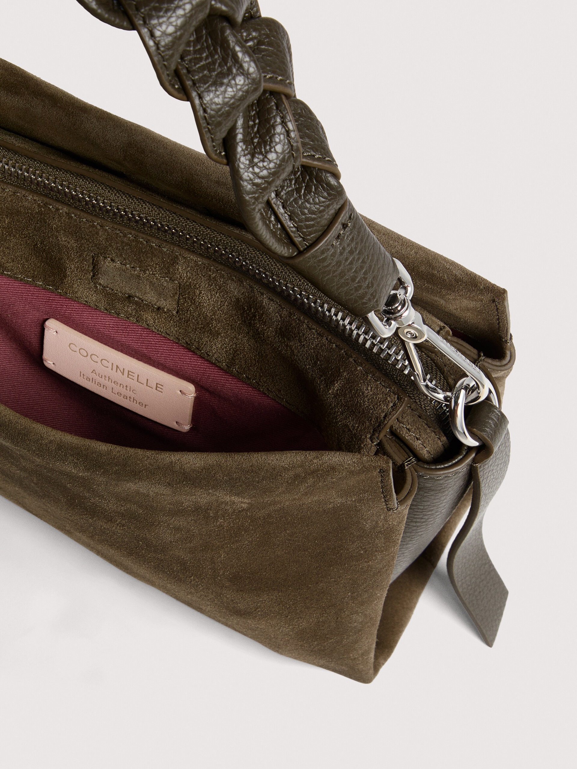 COCCINELLE BOHEME SUEDE BIMATERIAL W25 FANGO - immagine 3